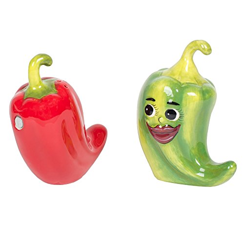 1 X Hot Chili Peppers Magnetic Salt & Pepper Shakers S/P