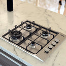 Tramontina Square 4 GX HE Safestop 60 Stainless Steel Gas Cooktop