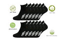 12 Pairs - Mens Official Umbro Sport Trainer Liner Socks Ankle Invisible Socks - UK Size 6-11 (Black), Black, 6-11