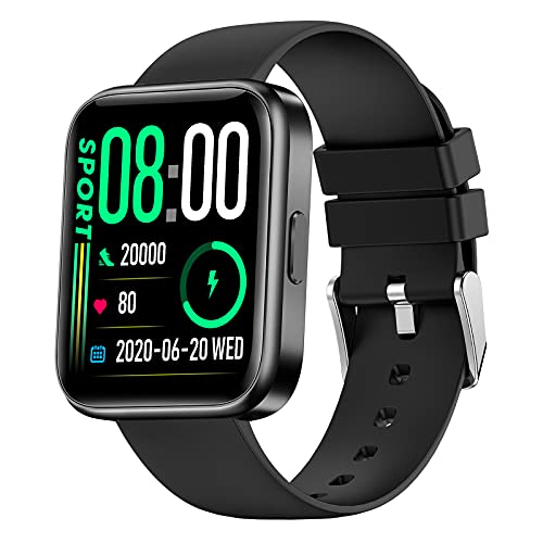 LIGE Smart Watch for Men Bluetooth Call Answering,1.69'' HD DIY Fitness Tracker with 24/7 Heart Rate Sleep Monitor Step Counter, 5ATM Waterproof Men's Smart Watches for Android iOS Black