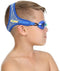 Frogglez Kids Swim Goggles with Pain-Free Strap | Ideal for Ages 3 – 10 in Swimming Lessons | Leakproof, No Hair Pulling, UV Protection | Recommended by Olympic Swimmers (Blue Frogz)