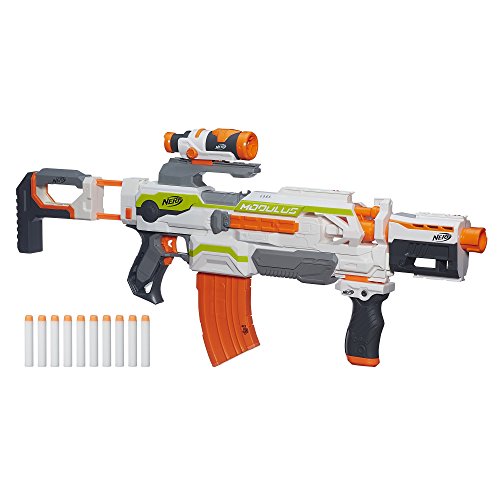 NERF Modulus - ECS 10 Motorised Blaster Inc 10 Elite Darts & Accessories - Kids Toys & Outdoor Play - Ages 8+