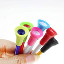 KOFULL Rubber Cushion Top Plastic Golf Tees Mixed Colors Pack of 50pcs