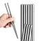 AOOSY 5 Pairs Stainless Steel Chopsticks,Premium Reusable Metal Chopsticks,Dishwasher Safe Lightweight Metal Chop Stick Utensils,Gift Set,Easy to Use -24CM