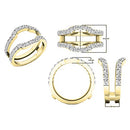 1.00 Carat (ctw) Round Diamond Ladies Wedding Band Enhancer Guard Ring 1 CT, 10K Yellow Gold, Size 9.5