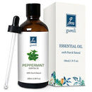 Peppermint Essential Oil, Pure Natural Peppermint Oil for Spray, Diffuser, Hair, Skin, Massage - 100ml 3.38 Fl Oz