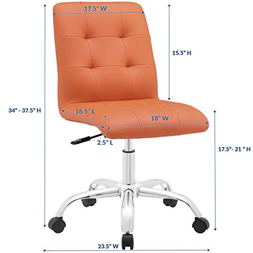 Modway Prim Mid Back Office Chair, Orange