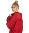 Sporti Comfort Fleece-Lined Swim Parka, Red Shell/ Charcoal Lining, Large