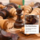 Chess Board, Magnetic Chess Sets Wooden Travel Chess Set for Adults and Kids, Folding Chess Board Set with Crafted Chess Pieces Includes Extra Queens