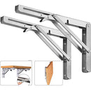 DAWNTREES Folding Shelf Brackets,24 Inch Heavy Duty, 2 Pcs Shelf Brackets, 304 Stainless Steel L Type Shelves, Floating Shelf Bracket, Metal Shelf Brackets On Wall。