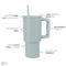 Simple Modern 30 oz Tumbler with Handle and Straw Lid | Insulated Cup Reusable Stainless Steel Water Bottle Travel Mug Cupholder Friendly | Gifts for Women Him Her | Trek Collection | Sea Glass Sage