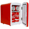 Coca-Cola Classic Portable 6 Can Thermoelectric Mini Fridge Cooler/Warmer, 4 L/4.2 qt, Red, for Home, Dorm, car, Boat, Beverages, Snacks, Skincare, Cosmetics, Medication