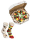 PIZZA SOCKS BOX Vege 4 pairs Cotton Socks Made In Europe size XL Man Funny Gift!