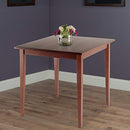 Winsome Wood Groveland Square Dining Table in Antique Walnut Finish