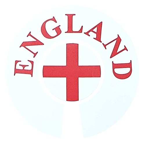 Acclaim Jumbo 6 cm England White Red Lawn Bowls Identification Stickers Markers 4 Full Sets Of 4 Self Adhesive