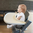 LuQiBabe Baby High Chair Tray Compatible with Stokke Tripp Trapp Chair with Smooth Surface and Strong Suction Power - Made with Food-Safe Plastic (BPA BPS BPF Lead and Phthalate Free) - White