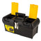 STANLEY Toolbox with Metal Latch, 2 Lid Organisers for Small Parts, Portable Tote Tray for Tools, 16 Inch, 1-92-065