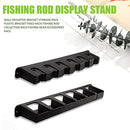 6-Rod Rack Fishing Pole Holder Tackle Wall Fishing Rod Storage Fixed Stand