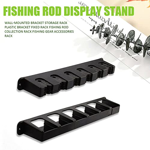 6-Rod Rack Fishing Pole Holder Tackle Wall Fishing Rod Storage Fixed Stand