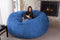Chill Sack Bean Bag Chair: Giant 8' Memory Foam Furniture Bean Bag - Big Sofa with Soft Micro Fiber Cover - Royal Blue