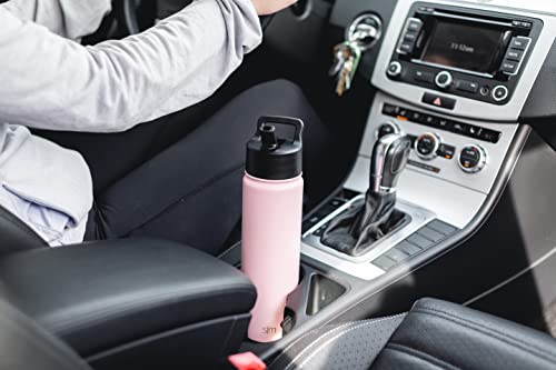 Simple Modern 650mL Summit Water Bottle with Straw Lid - Gifts for Kids Travel Hydro Vacuum Insulated Flask Double Wall Liter - 18/8 Stainless Steel -Riptide