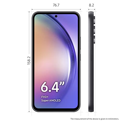 Samsung Galaxy A54 5G Single SIM Smartphone, Awesome Graphite, 6GB RAM, 128GB Storage