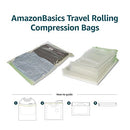 Amazon Basics Travel Rolling Compression Bags, No Vacuum, 8 piece