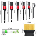 11 Pieces car Brush Set car Interior Cleaning, 5 Soft Quality Detail Brushes, 3 Wire Brushes, 2 air Conditioning Brushes and 1 Crevice Cleaning Brush for Cleaning The Interior Dashboard Engine