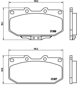 Brembo P56025 Front Disc Brake Pad - Set of 4
