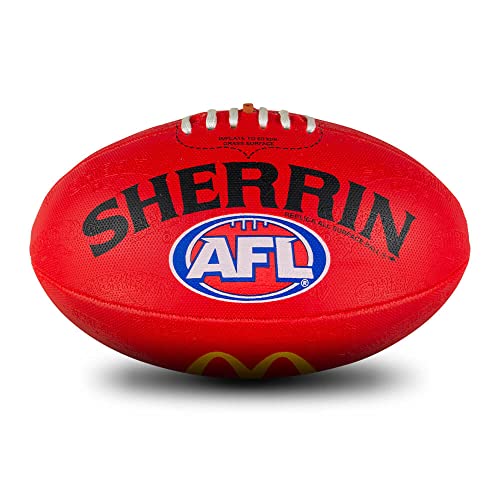 Sherrin AFL Replica All Surface Football, Red, Size 2