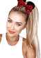 3Pcs Mouse Ear Sequins Scrunchies,Mouse Ears Hair Scrunchies Velvet Sparkle Sequin Hair Ties Elastic Hair Bands Ropes Ponytail Holder Bow,Mouse Ears Velvet Scrunchies Bows Hair Bands Hair Ties