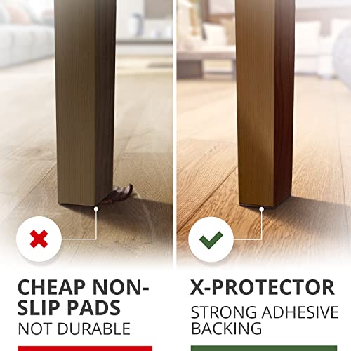 NON SLIP FURNITURE PADS X-PROTECTOR ? PREMIUM 24 pcs 1 1/2” Furniture Pad! Best Furniture Grippers - Rubber Feet - Furniture Floor Protectors for Keep in Place Furniture & Furniture Stoppers