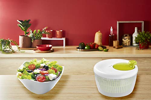 Moulinex Classic K1690104 Salad Spinner 5 L Dishwasher Safe Easy and Quick Salad Wringing with Stop Button Made in France