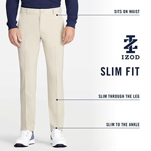 IZOD Men's Slim-Fit SwingFlex Golf Pants, Peacoat, 34W x 29L