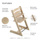 Stokke Evolutiv® Tripp Trapp High Chair Oak White