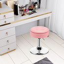 Giantex Vanity Stool with Storage, 360° Swivel PU Leather Vanity Chair, 50-66cm Height Adjustable Makeup Stool with Flipped Lid, Modern Round Storage Ottoman for Living Room Bedroom (Pink)