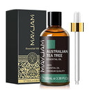 MAYJAM Australian Tea Tree Essential Oil, 100ML/3.38FL.OZ Premium Quality Australian Tea Tree Oil for Diffuser Massage, Pure Aromatherapy Essential Oils with Glass Dropper