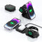 HEYMIX 3 in 1 Wireless Charger, Magesafe Wireless Charging Station, Portable Wireless Travel Charging Pad Compatible with Sumsang S23/S22/S21, iPhone 14/13/12, Apple Watch, AirPods, iwatch, Smartwatch