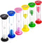 ZDY Sand Timer,Plastic Hourglass Timer,Colorful Sandglass Hourglass Sand Clock Timer 30sec / 1min / 2mins / 3mins / 5mins / 10mins (6pcs)