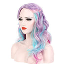 STfantasy Rainbow Wigs for Women Long Wave Natural Synthetic Wig Girl Cosplay Costume Party 23Inches (Rainbow)