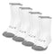 KOPNHAGN Men's Cushion Comfort Cotton Unisex Crew Socks, Pack of 4 Pairs (Shoe Size: 9-11, White)