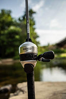 Zebco 33 Spincast Reel and Fishing Rod Combos (2-Pack), 5-Foot 6-Inch 2-Piece Fiberglass Rods with EVA Handle, Quickset Anti-Reverse Fishing Reels with Bite Alert, 1-Pink, 1-Black