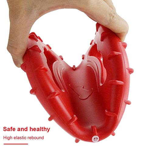 Red Dog Frisbee Dog Tugger Toy Indestructible Dog Flying Disc for Small and Medium Dogs