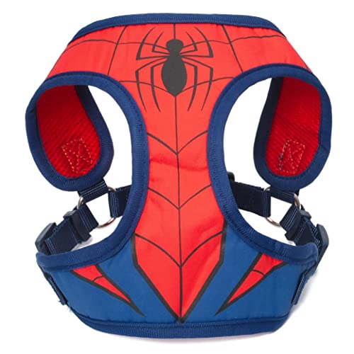 Marvel Comics Spiderman Superhero Dog Harness for Large Dogs | No Pull Dog Harness, Dog Vest Harness | Red No Escape Large Dog Harness Spiderman Dog Costume in Size Large (L)