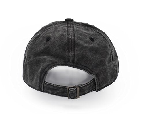 Baseball Cap, UltreKey Washed Cotton Adjustable Sport Outdoor Sun Cap Unisex Hip Hop Casual Hat Snapback Cap Black
