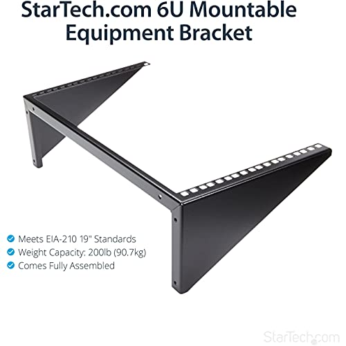 StarTech.com 6U 19" Steel Vertical Rack and Wall Mountable Server Rack, Black (RK619WALLV)