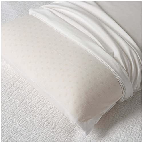 Tontine Comfortech Talalay Latex Pillow, Medium Height, Medium Softness, Natural Cotton Cover, Premium Quality