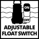 Einhell GC-DP 3580 LL Clean Water Pump | 350W Submersible Pump, 8000 L/H, Float Switch, 5M Cord | Low Level Electric Pump - Empty Hot Tubs, Inflatables And Swimming Pools Down To 1mm