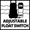 Einhell GC-DP 3580 LL Clean Water Pump | 350W Submersible Pump, 8000 L/H, Float Switch, 5M Cord | Low Level Electric Pump - Empty Hot Tubs, Inflatables And Swimming Pools Down To 1mm