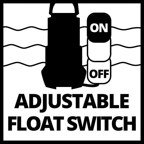 Einhell GC-DP 3580 LL Clean Water Pump | 350W Submersible Pump, 8000 L/H, Float Switch, 5M Cord | Low Level Electric Pump - Empty Hot Tubs, Inflatables And Swimming Pools Down To 1mm